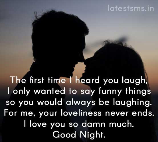 Romantic good night love messages