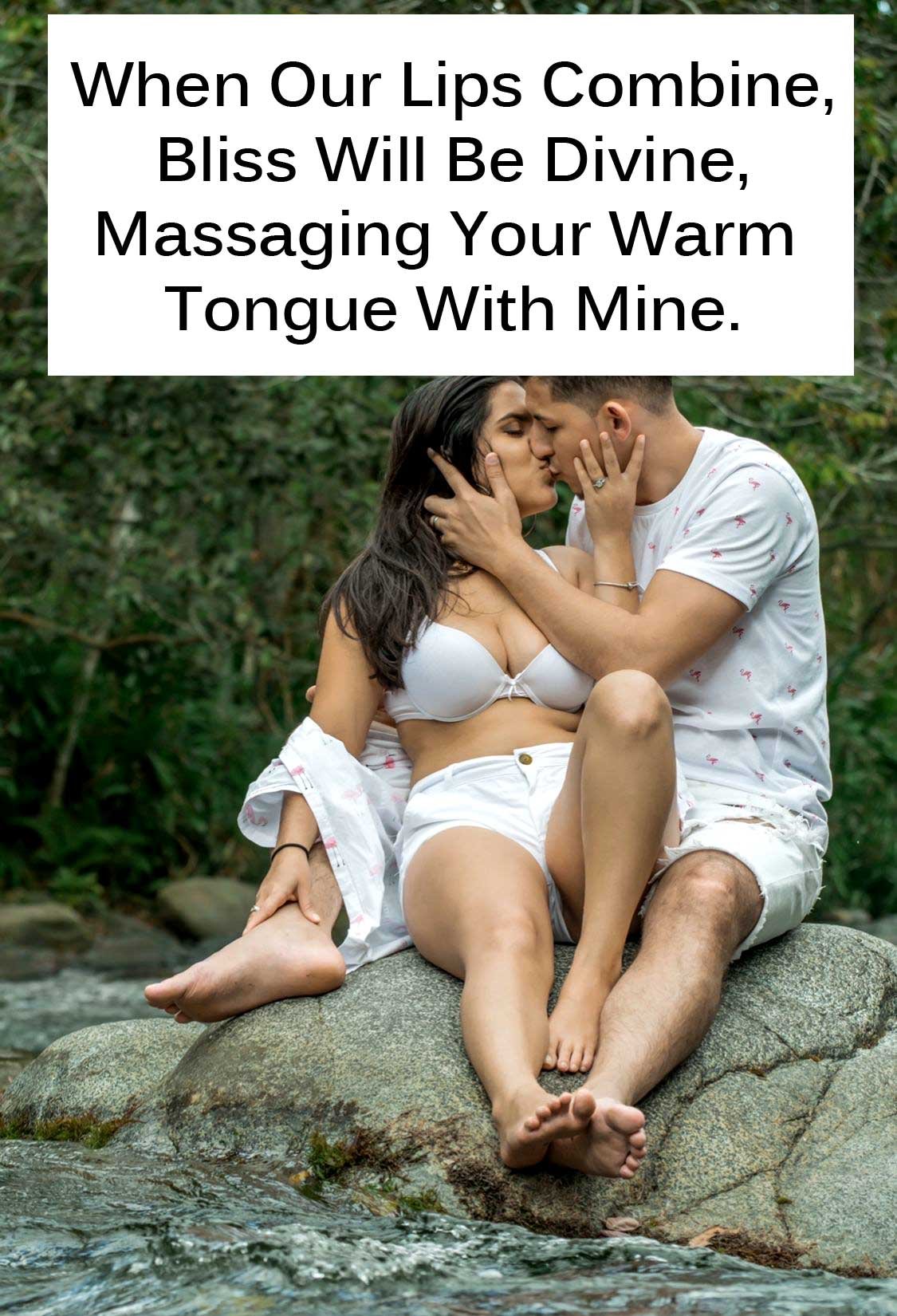 romantic kissing texts