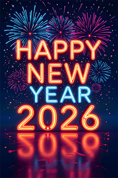 fireworks happy new year 2026 gif with sound